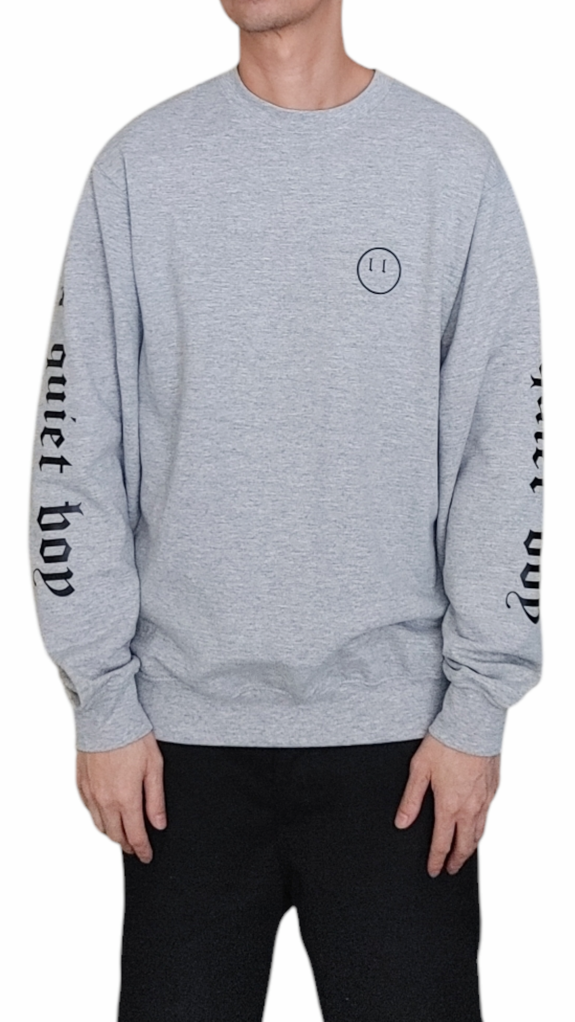 Sleeve Print Face Sweatshirt