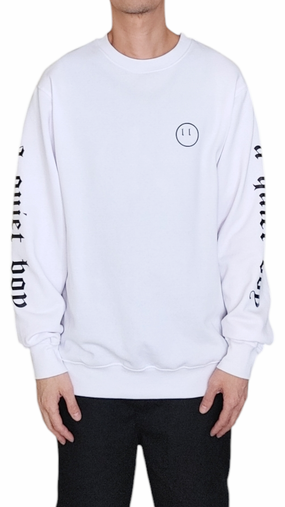 Sleeve Print Face Sweatshirt